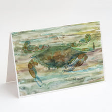 Load image into Gallery viewer, Crab a leg up Sunset Greeting Cards -  Blank Note Cards – 8-Pack of Artist-Designed Cards with Envelopes