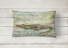 Load image into Gallery viewer, Alligator Sunset Canvas Fabric Decorative Pillow SC2016PW1216