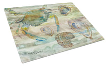 Load image into Gallery viewer, Crab, Shrimp and Oyster Sunset Glass Cutting Boards – Durable, Decorative Kitchen Art Large SC2017LCB
