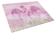 Load image into Gallery viewer, Flamingos Glass Cutting Boards – Durable, Decorative Kitchen Art Large SC2018LCB