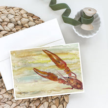 Load image into Gallery viewer, Crawfish Yellow Sky Greeting Cards -  Blank Note Cards – 8-Pack of Artist-Designed Cards with Envelopes