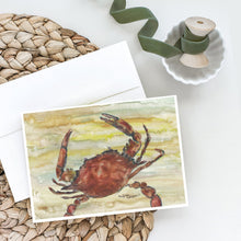 Load image into Gallery viewer, Cooked Crab Yellow Sky Greeting Cards -  Blank Note Cards – 8-Pack of Artist-Designed Cards with Envelopes
