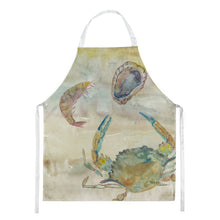 Load image into Gallery viewer, Crab, Shrimp, Oyster Yellow Sky Apron – Artist-Designed Kitchen, BBQ &amp; Craft Apron SC2026APRON