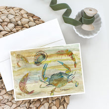 Load image into Gallery viewer, Crab, Shrimp, Oyster Yellow Sky Greeting Cards -  Blank Note Cards – 8-Pack of Artist-Designed Cards with Envelopes