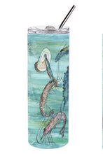 Load image into Gallery viewer, Crab, Shrimp and  Oysters Double Walled Stainless Steel 20 oz Skinny Tumbler SC2031TBL20