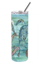Load image into Gallery viewer, Crab, Shrimp and  Oysters Double Walled Stainless Steel 20 oz Skinny Tumbler SC2031TBL20