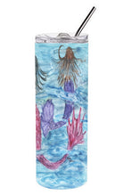 Load image into Gallery viewer, Mermaids Double Walled Stainless Steel 20 oz Skinny Tumbler SC2032TBL20