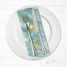 Load image into Gallery viewer, Pelican on Blue Cloth Napkin, Fabric Table Napkin, Reusable, printed in the USA SC2051NAP