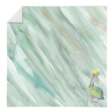 Load image into Gallery viewer, Pelican on Sage Green Cloth Napkin, Fabric Table Napkin, Reusable, printed in the USA SC2064NAP