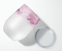 Load image into Gallery viewer, Flamingos Stainless Steel 12 oz Stemless Wine Glass