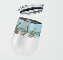 Load image into Gallery viewer, Pelicans Stainless Steel 12 oz Stemless Wine Glass