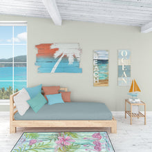 Load image into Gallery viewer, Flamingos Floor Runner Mats – 28x58 Indoor/Outdoor Rugs with Artistic Design | Made in the USA