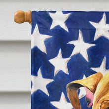 Load image into Gallery viewer, USA American Flag with Bulldog English Flag Canvas House Size