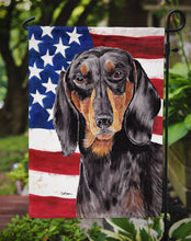 Load image into Gallery viewer, USA American Flag with Dachshund Garden Flag – Decorative Outdoor Yard Flag