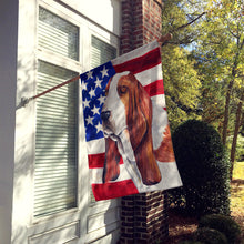 Load image into Gallery viewer, USA American Flag with Basset Hound Flag Canvas House Size
