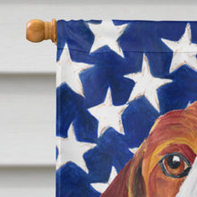 Load image into Gallery viewer, USA American Flag with Beagle Flag Canvas House Size