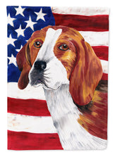 Load image into Gallery viewer, USA American Flag with Beagle Flag Canvas House Size