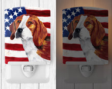 Load image into Gallery viewer, USA American Flag with Beagle Ceramic Night Light SC9005CNL