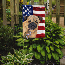 Load image into Gallery viewer, USA American Flag with Pug Garden Flag – Decorative Outdoor Yard Flag