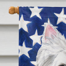 Load image into Gallery viewer, USA American Flag with Westie Flag Canvas House Size