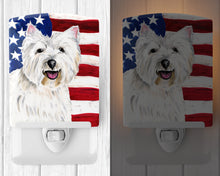 Load image into Gallery viewer, USA American Flag with Westie Ceramic Night Light SC9008CNL