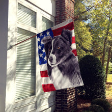 Load image into Gallery viewer, USA American Flag with Border Collie Flag Canvas House Size