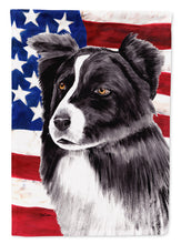 Load image into Gallery viewer, USA American Flag with Border Collie Flag Canvas House Size