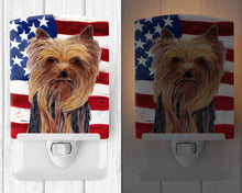 Load image into Gallery viewer, USA American Flag with Yorkie Ceramic Night Light SC9013CNL