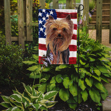 Load image into Gallery viewer, USA American Flag with Yorkie Garden Flag – Decorative Outdoor Yard Flag