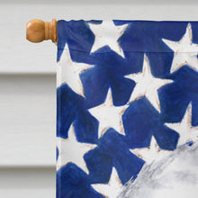 Load image into Gallery viewer, USA American Flag with Bichon Frise Flag Canvas House Size