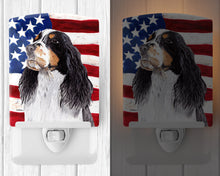Load image into Gallery viewer, USA American Flag with Springer Spaniel Ceramic Night Light SC9016CNL