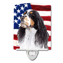 Load image into Gallery viewer, USA American Flag with Springer Spaniel Ceramic Night Light SC9016CNL