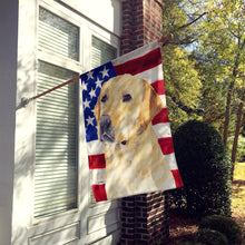 Load image into Gallery viewer, USA American Flag with Labrador Flag Canvas House Size