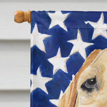 Load image into Gallery viewer, USA American Flag with Labrador Flag Canvas House Size