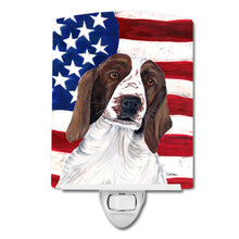 Load image into Gallery viewer, USA American Flag with Welsh Springer Spaniel Ceramic Night Light SC9024CNL