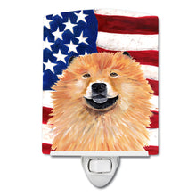 Load image into Gallery viewer, USA American Flag with Chow Chow Ceramic Night Light SC9025CNL
