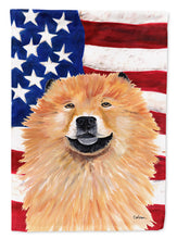 Load image into Gallery viewer, USA American Flag with Chow Chow Garden Flag – Decorative Outdoor Yard Flag