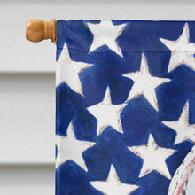 Load image into Gallery viewer, USA American Flag with Pit Bull Flag Canvas House Size