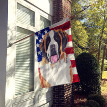 Load image into Gallery viewer, USA American Flag with Saint Bernard Flag Canvas House Size