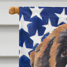 Load image into Gallery viewer, USA American Flag with Saint Bernard Flag Canvas House Size