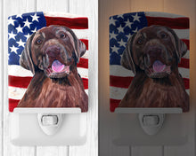 Load image into Gallery viewer, USA American Flag with Labrador Ceramic Night Light SC9029CNL