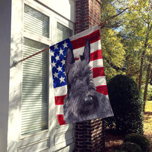 Load image into Gallery viewer, USA American Flag with Scottish Terrier Flag Canvas House Size