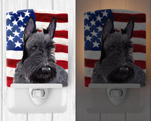 Load image into Gallery viewer, USA American Flag with Scottish Terrier Ceramic Night Light SC9032CNL