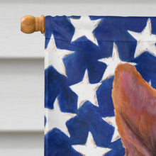 Load image into Gallery viewer, USA American Flag with Basenji Flag Canvas House Size