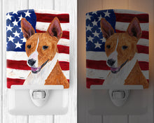 Load image into Gallery viewer, USA American Flag with Basenji Ceramic Night Light SC9033CNL
