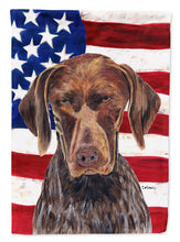 Load image into Gallery viewer, USA American Flag with German Shorthaired Pointer Flag Canvas House Size