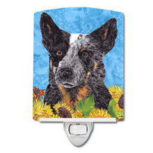 Load image into Gallery viewer, Australian Cattle Dog in Summer Flowers Ceramic Night Light SC9055CNL