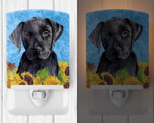 Load image into Gallery viewer, Labrador in Summer Flowers Ceramic Night Light SC9061CNL