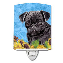 Load image into Gallery viewer, Pug in Summer Flowers Ceramic Night Light SC9062CNL