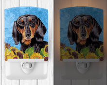 Load image into Gallery viewer, Dachshund in Summer Flowers Ceramic Night Light SC9065CNL